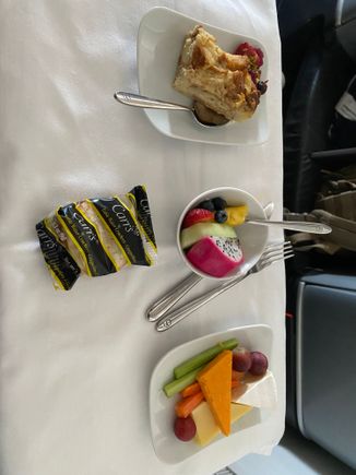 They gave me ALL the dessert!   Fresh fruits, bread pudding & cheeses.