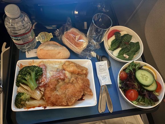 Kiddos meal. Bit of luck they like bread and salad! 
