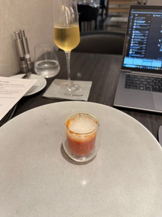 Amuse bouche, not a fan as it was almost like a vegetable smoothie