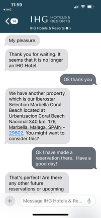 Per IHG at noon est 3/19/2025
