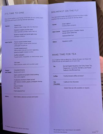March food menu identical to February