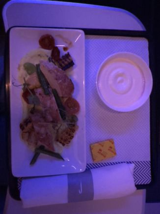 Lemon chicken - the dessert, although buttonless, was pleasantly surprising