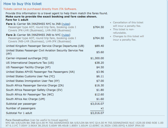 Fare calculation.