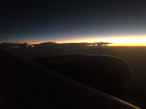 We saw some pretty impressive thunder storms over South Africa about an hour before landing.