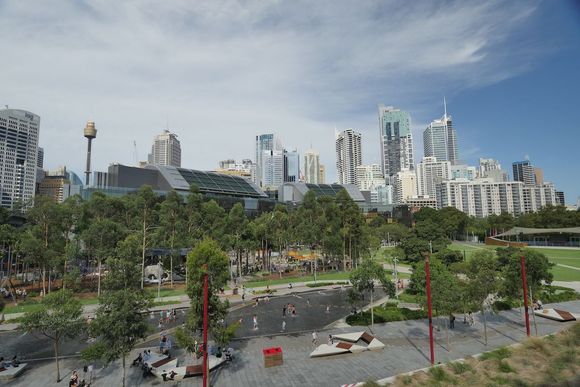 Tumbalong park, next to Darling harbour