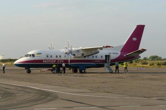 Motor Sich Airlines sole Antonov 140 at Zaporizhzhia, Ukraine on 30th July.