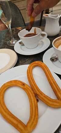 Chocolate churros for breakfast!