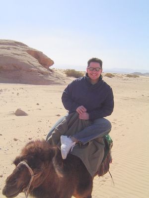 First Camel Ride in Wadi Rum, Jordan