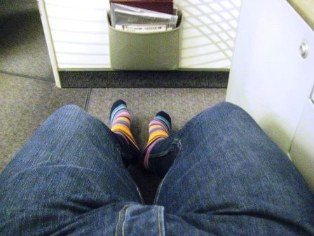 Legroom - Plenty !! (&amp; The colourfull Socks...!!)   
I was lucky to be seated next to my absolute Favourite person (except for my wife of course) which is Mr / Mrs N.Obody.... !