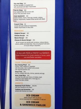 Menu for Malati part 2