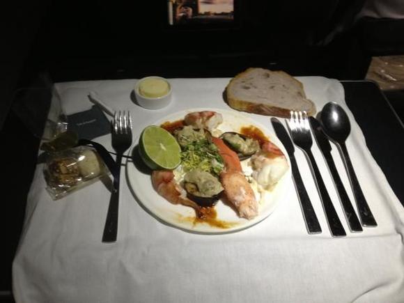 Lobster and aubergine starter
