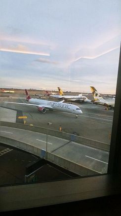 Look how close that A-350 is to the window!