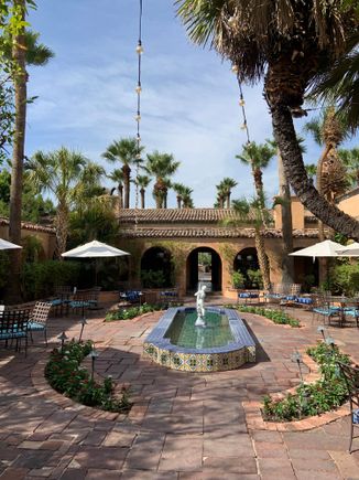 One of the original home's courtyards.
