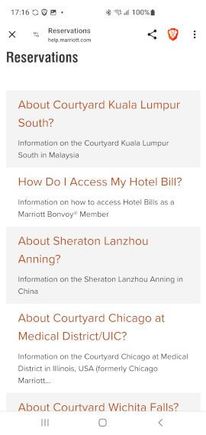 Reservations...nope, nothing useful here. Not even anything useful to make a reservation!