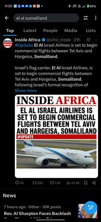 Here's a destination that no one ever predicted for El Al. Not sure if this is true or just some wishful thinking by Somaliland media.