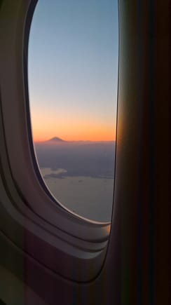 Mt Fuji in the distance flying HND HKG