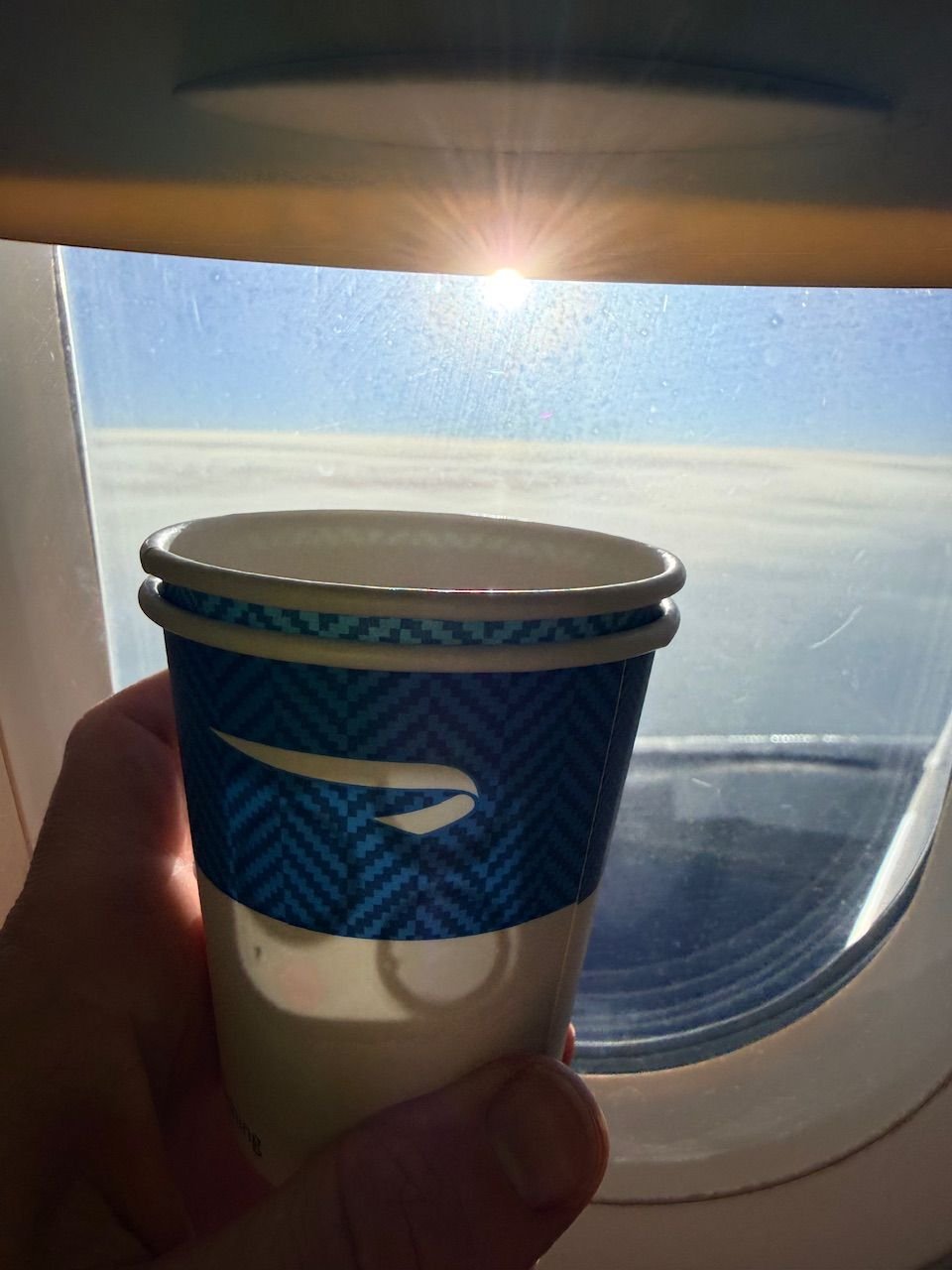 It�s in a paper cup but I can�t complain 