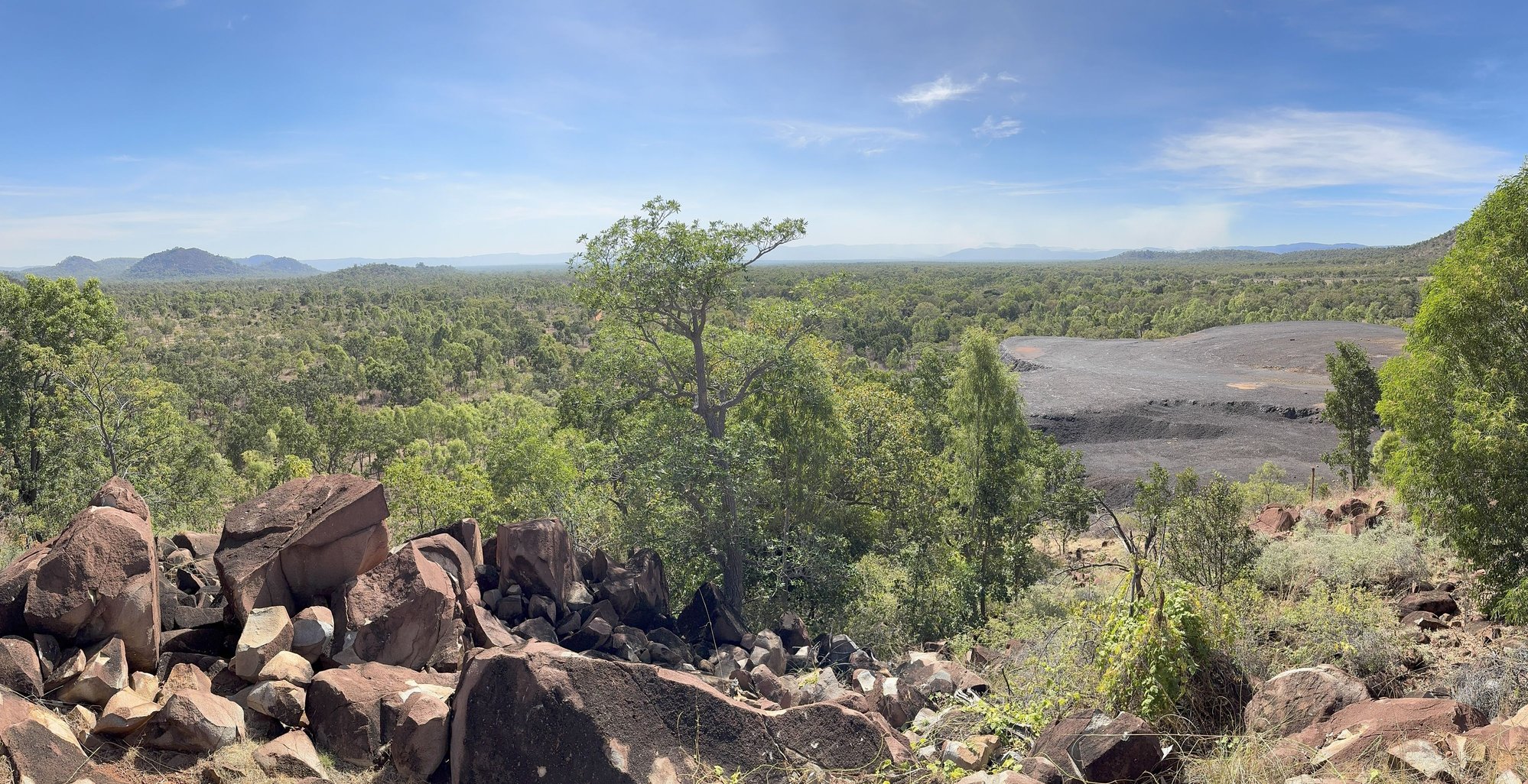 Smelter lookout view - slag heap on left