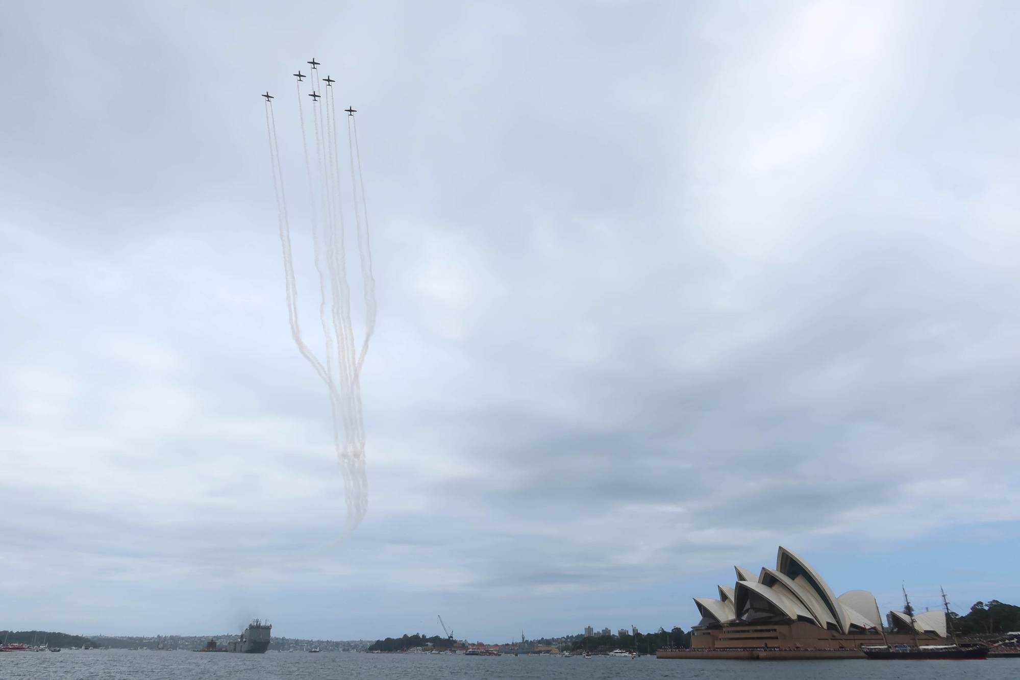 Fighter Jets over Sydney Harbor