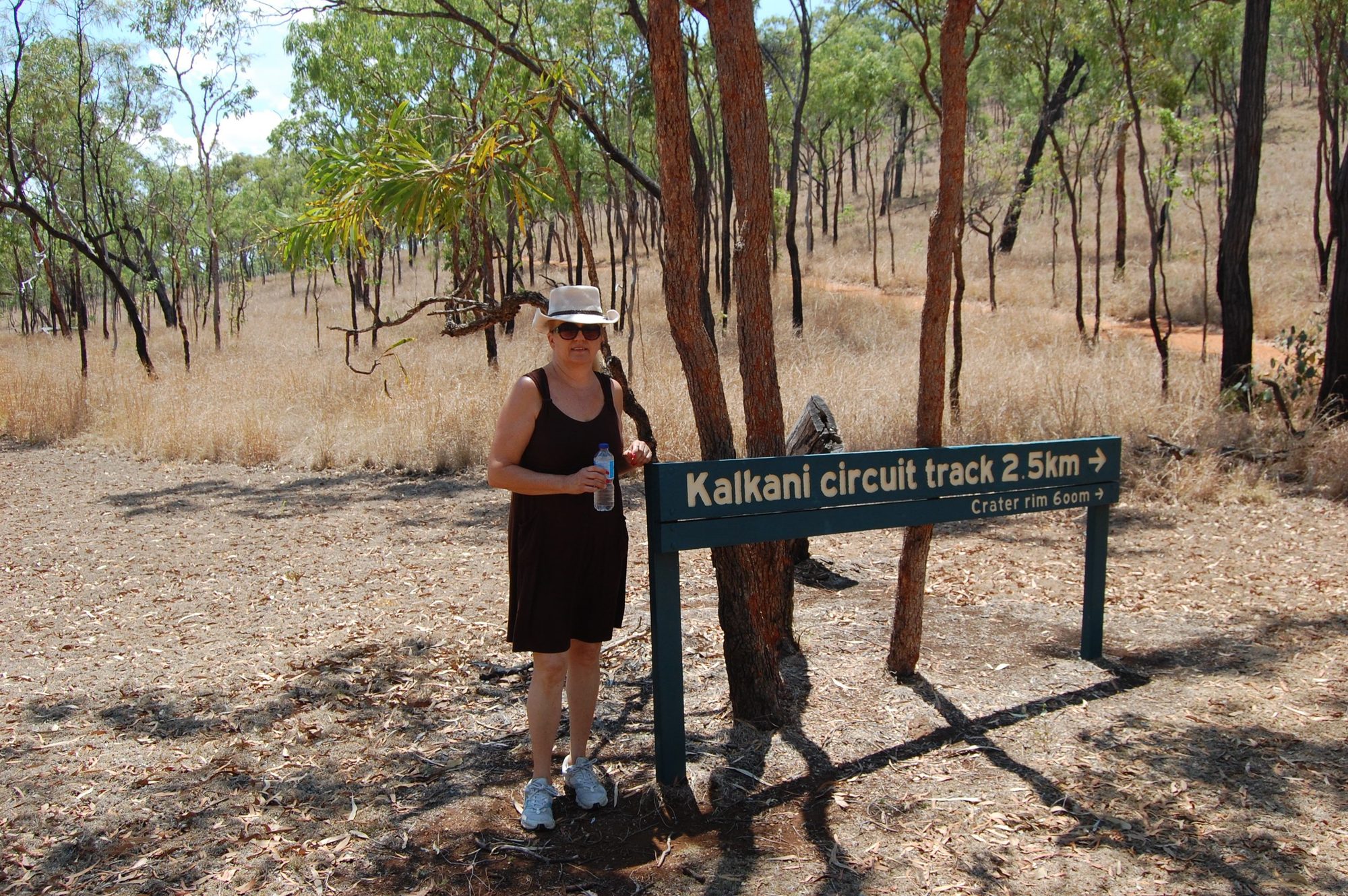 Beginning the Kalkani Crater. This nice lady kindly offered to add perspective to my picture...