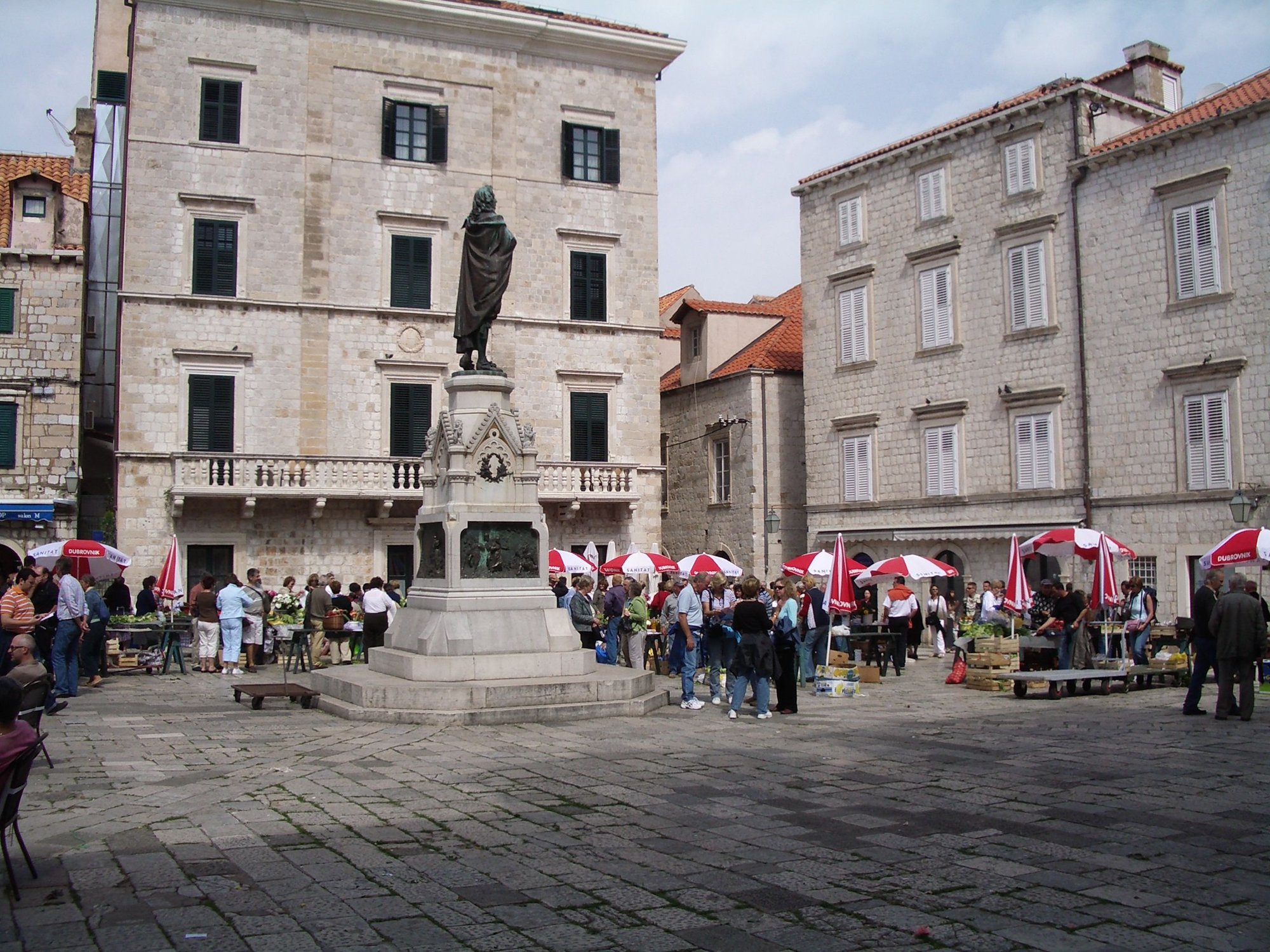 In the old town, a small market