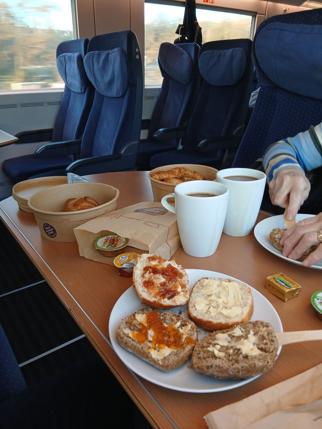 Breakfast in ICE train