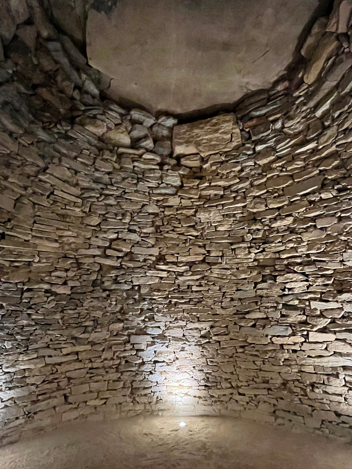 Inside Dolmen el Romeral, which has a completely different construction than the other 2 older dolmens