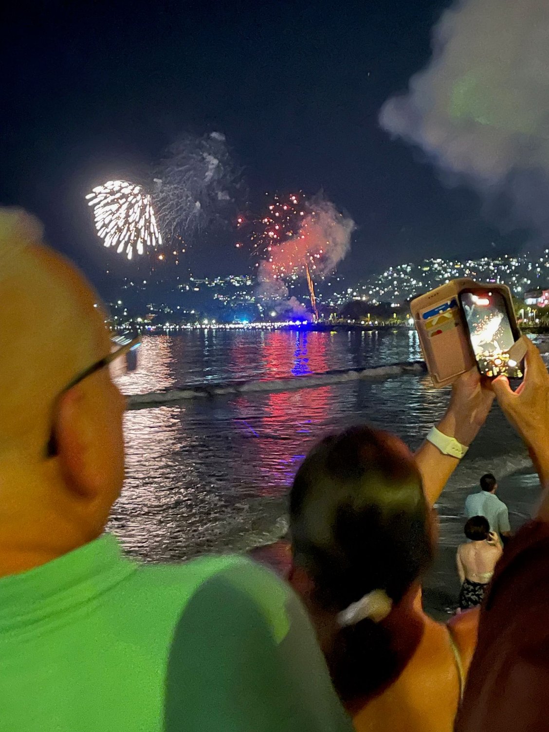 There they go.  The fireworks in this shot were actually at Playa Municipa