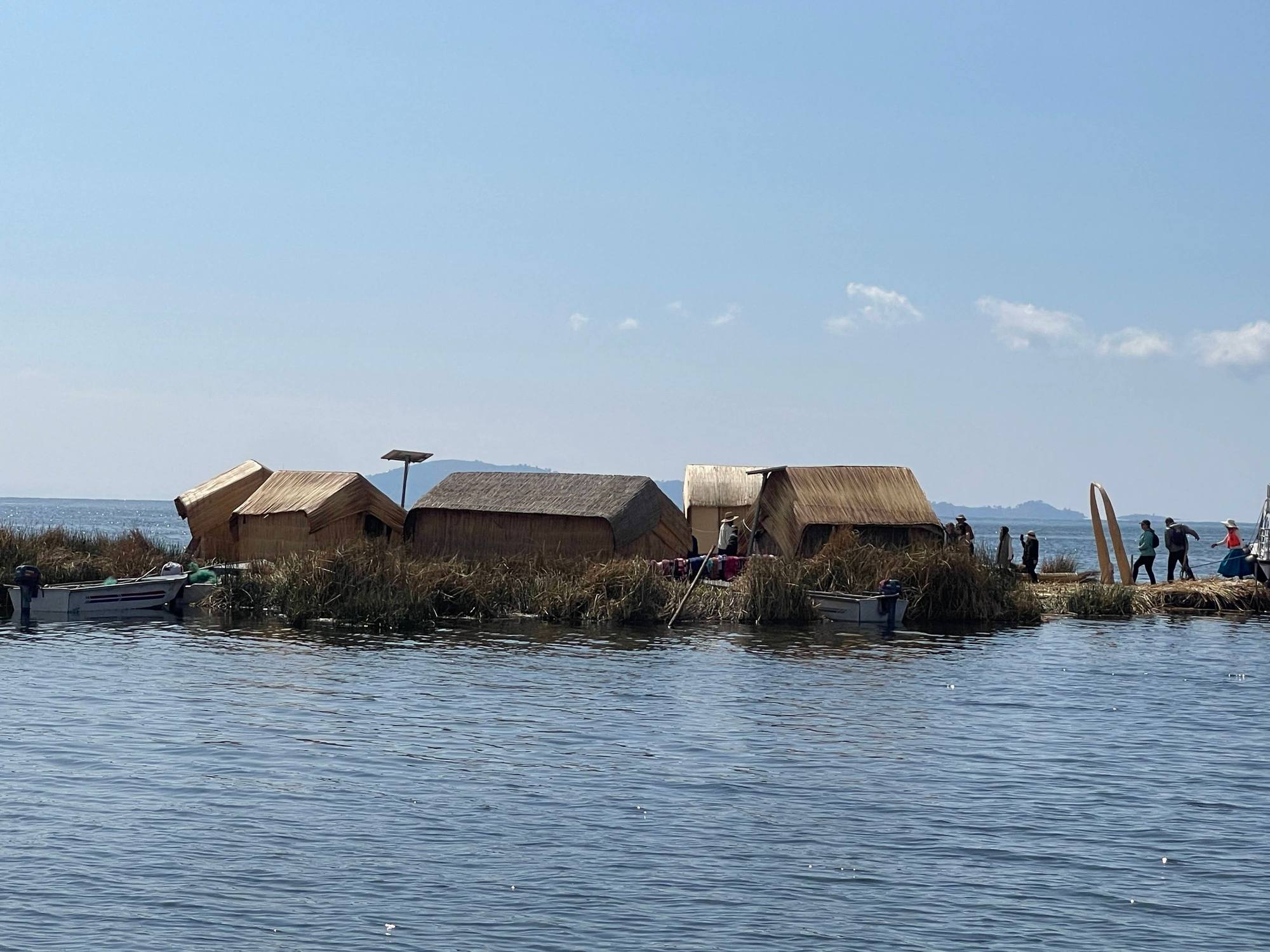 Reed house on the floating island