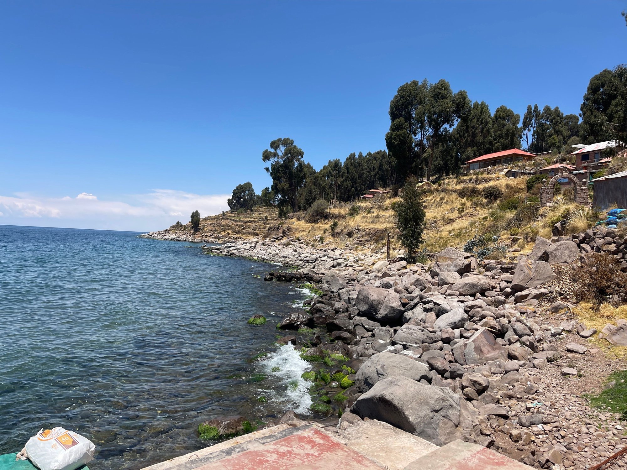 Arriving Taquile island