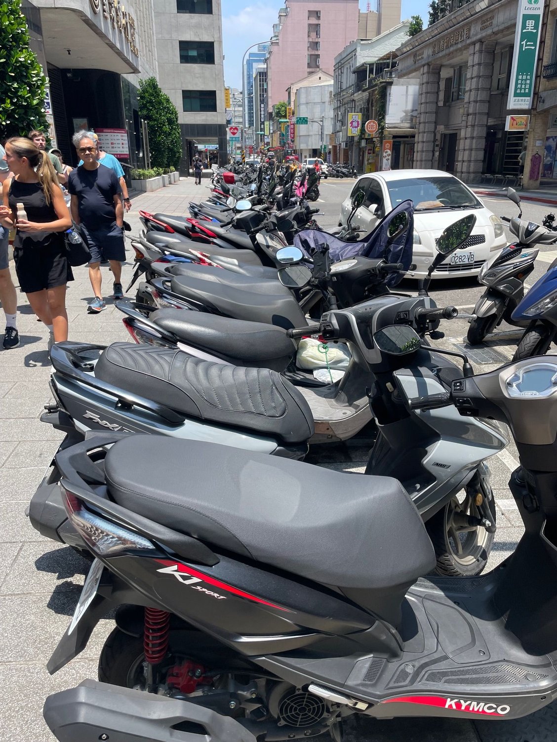 Scooters.  When we first got off the Metro last night we saw a ton of scooters. Yes, we are back in Asia.  Japan had a lot of bicycles, a few motorcycles, but not a lot scooters.