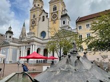 Cathedral square (we had lunch here). Bressanone Cathedral dates to 980, and the current Baroque structure was built between 1745 and 1754.