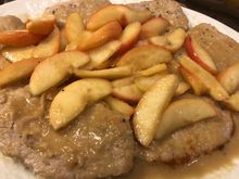 
This was better tasting than it looks in the photo, here it’s too monochromatic.  If I were to serve it again I would sprinkle parsley over it as suggested in the recipe (now I know why!).