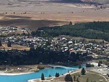 View of Lake Tekapo from St John Observatory.