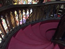 The stairs from his picture. it was JK Rowling’s hangout when she lived in Porto, hence the Harry Potter reference. 