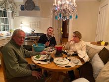 Here is fondue with our besties. 
