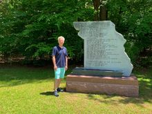 The tiny Missouri monument.