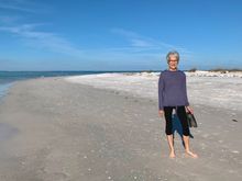 Not nearly as many shells on the beach as there were in Sanibel, but the white sand is much nicer.