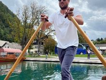 Rowing to the island