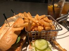 
Sandwich good but not memorable.  Fries were outstanding.  Tiny serving of slaw not a patch on my own but the garlic pickles were excellent. 