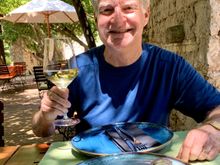 Light lunch if wonderful bruschetta and a couple glasses of wine. So relaxing.