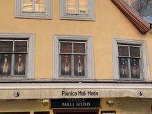 This restaurant runs along 4 or 5 store fronts