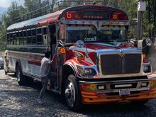Pimped out chicken bus.  Antigua.