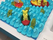 “The Peep Blue Sea”. There were warning signs at the Art Museum that you could not eat the exhibit. 