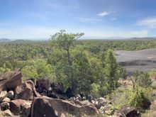 Smelter lookout view - slag heap on left