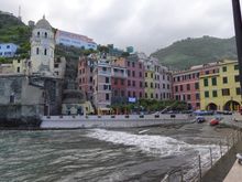 Vernazza seafront devoid of tourists