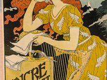 A poster from that same museum exhibit. *Fave story: to mock pretentious critics, in 1910 the (drunk and broke) artists mentioned in the above foto once entered a painting into a contest that'd been made after tying a wet paintbrush to a mule's tail, then allowing it to spontaneously 'create' an abstract. The critics were unaware of whom had made the painting. They gave it good reviews. LOL!  (thx to Mary McAuliffe's Paris book for story).