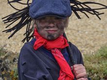 This 'chimney sweep' child and their sibling below put a great deal of effort into their costumes.