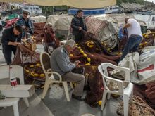 Also known as 'Borgo di Pescatori', Corricella is just like Cetara (as shown in our earlier Amalfi Coast TR part one)--a very real fishing port. These Procidan fishermen gave us permission to photograph their activities. They knew the ways of water.