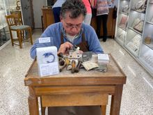 This guy making cameo jewely by hand, my friends in the background buying some. Sorrento. 
